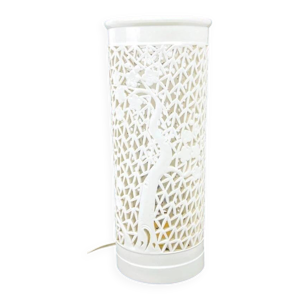 Lampe ajourée en porcelaine - chine