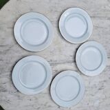 5 Bernardeau Limoges porcelain dessert plates