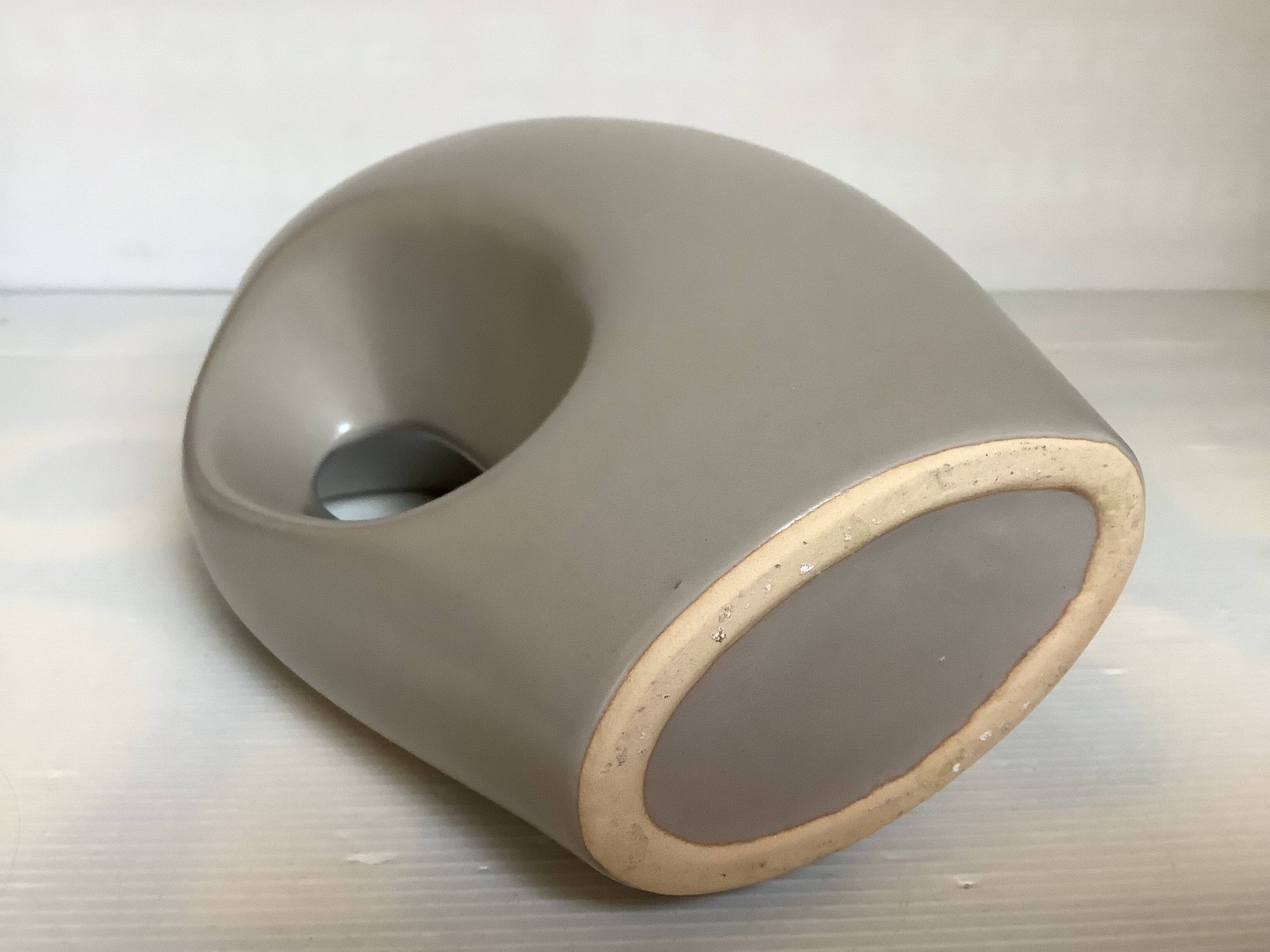 Grey ceramic vase design