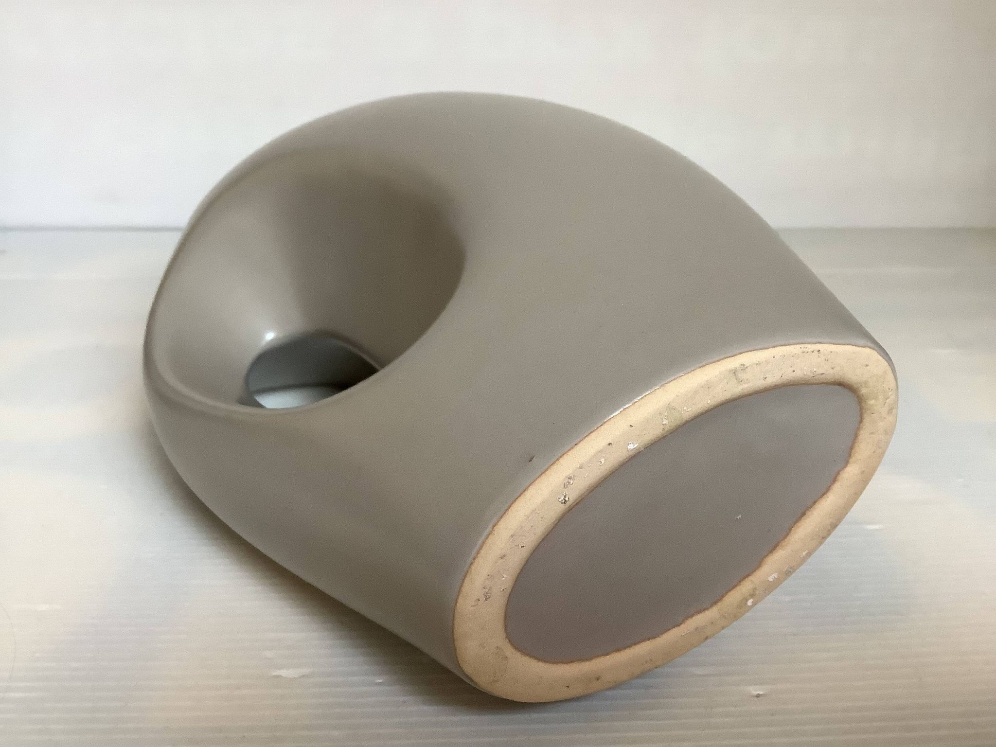 Grey ceramic vase design