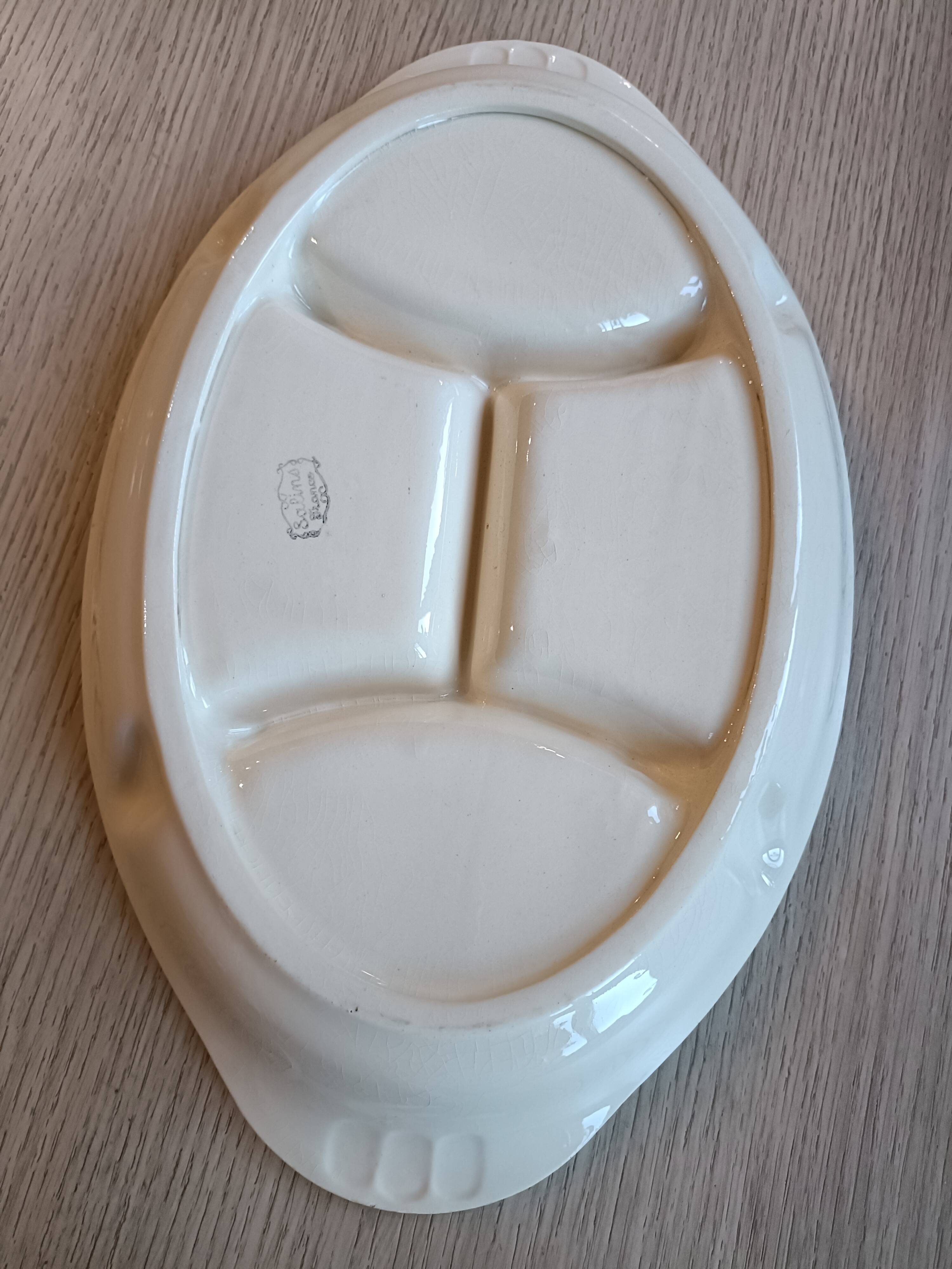 Compartmented dish, Salins stamp