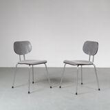 Pair of “CT2” dining chairs by Willy van der Meeren for Tubax, Belgium 1950