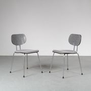 Pair of “CT2” dining chairs by Willy van der Meeren for Tubax, Belgium 1950