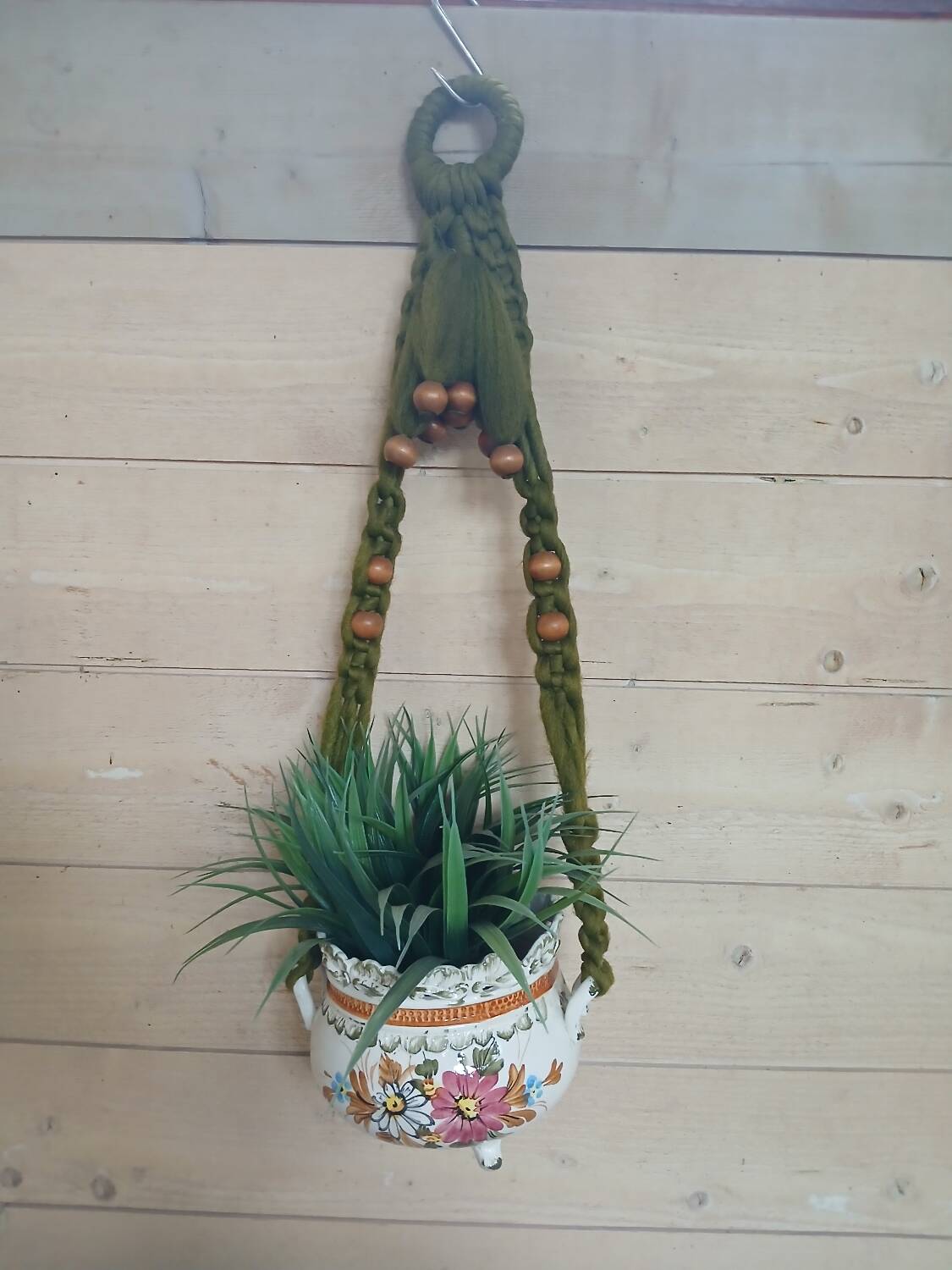 Vintage hanging plant holder