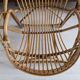 Rattan basket armchair 70s