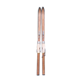 Pair of old skis Dynamic wooden