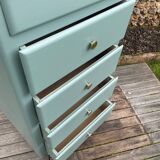 Vintage 1950 water green chiffonier