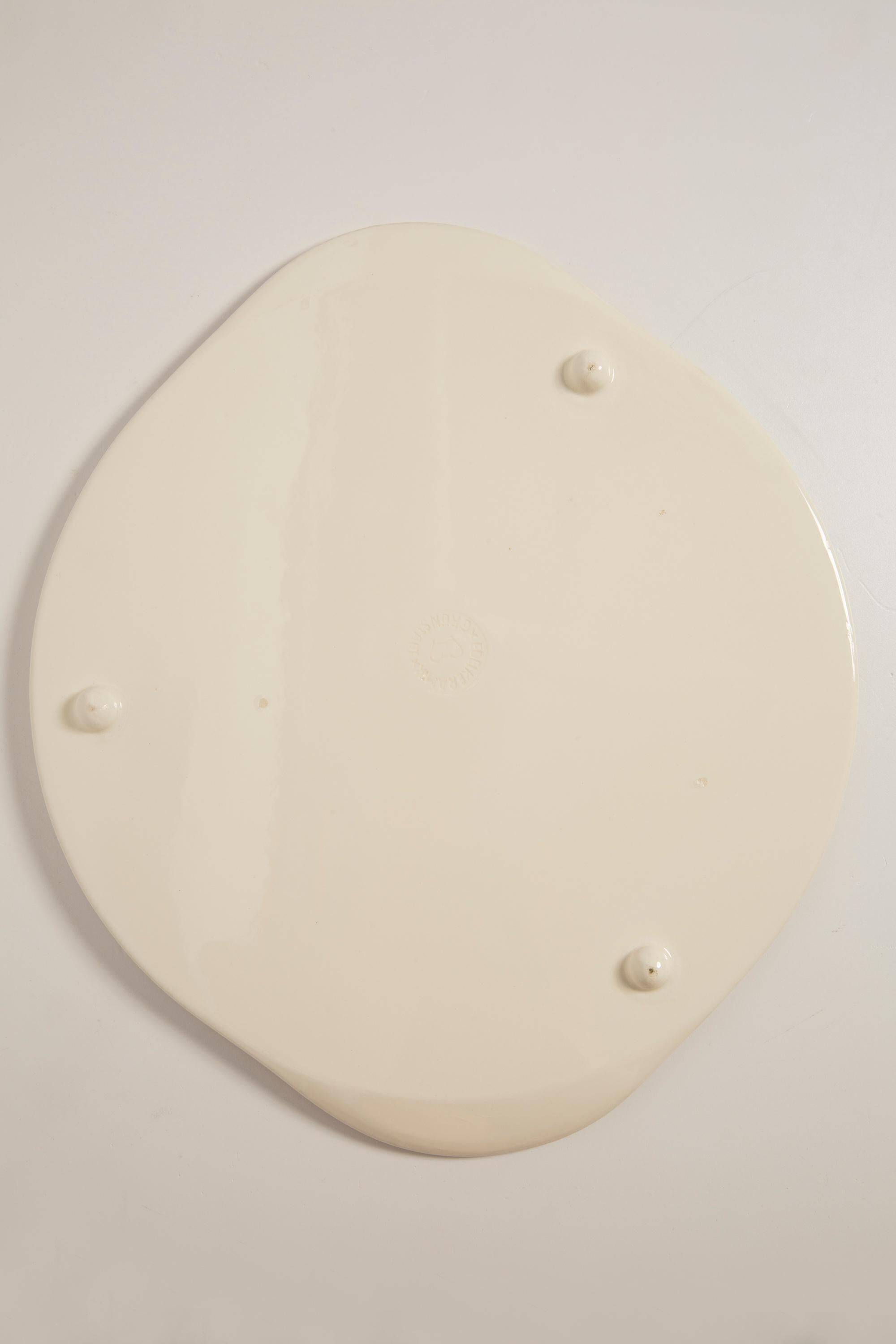 Assiette décorative Rose vintage du milieu du siècle, Allemagne, années 1970
