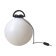 Lamp black and white 'Tama' by Isao Hosoe for Valenti 1975