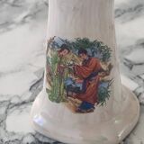 Iridescent white vintage bud vase