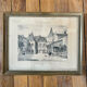 Old lithograph engraving House of Henry II and Diana of Poitiers