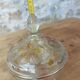 Candy dish, painted glass sugar bowl
