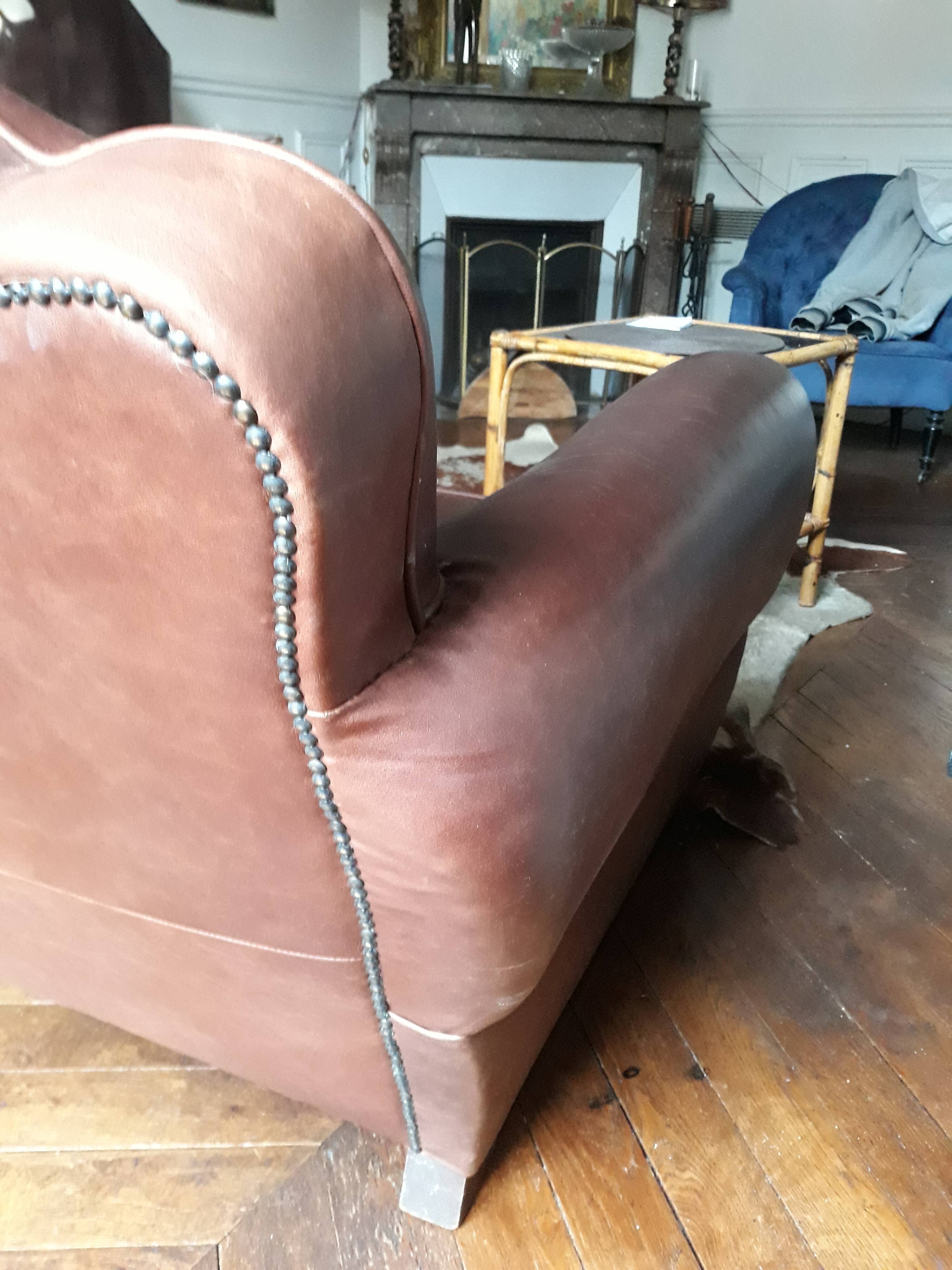 Art deco leather club Chair