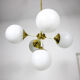 Lustre en laiton à 5 bras du milieu du siècle