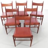 Set of 6 Scandinavian teak chairs