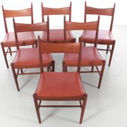 Suite de 6 chaises scandinaves en teak
