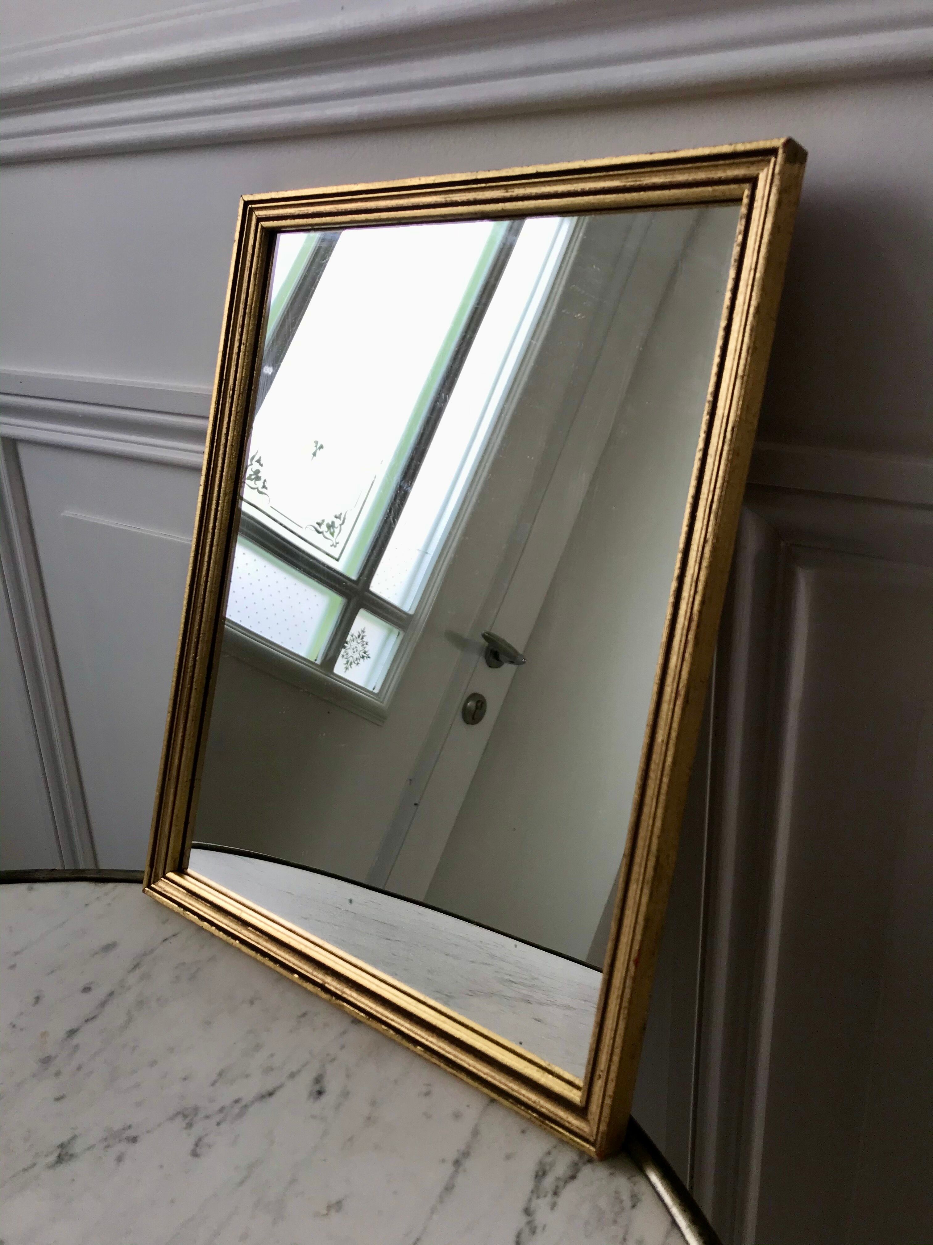 Gilded wooden mirror 50s