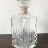Crystal glass whiskey decanter
