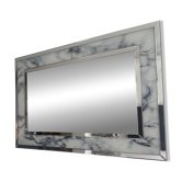 Large marble effect mirror