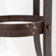 Pair of brutalist bar stools in oak and wrought iron, 1960s