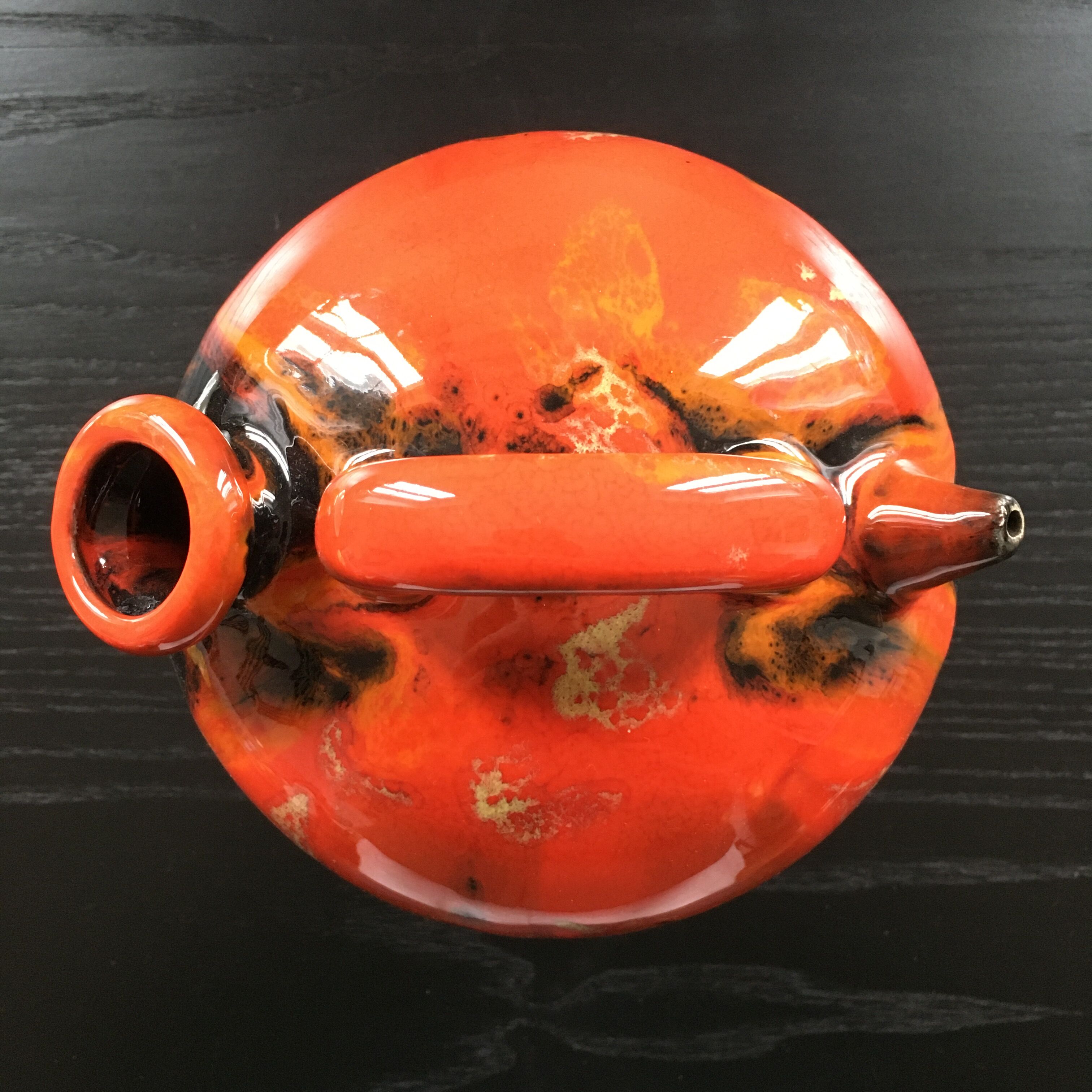 Chevrette coulures orange