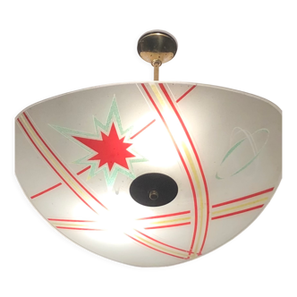 Suspension ceiling lamp luminaire 50s vintage