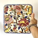 Gien earthenware trivet, Peonies