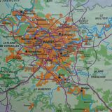 School map Ile de France vintage MDI