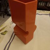 Vase vintage en céramique orange, Italie