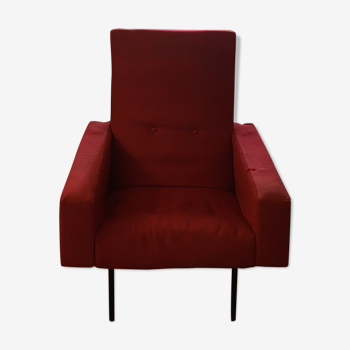 Red Scandinavian armchair