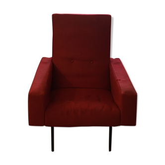 Red Scandinavian armchair