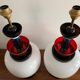 XXL table lamps in the style of Ettore Sottsass, made of Murano glass, Italy, 1970.