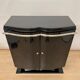 French Art Deco Bar Sideboard in Black Lacquer and Chrome, 1930