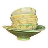 Set of 4 bowls and 1 dish