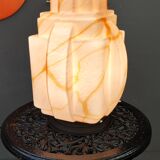 Antique lamp retro art deco skyscraper building 30s