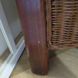Vintage-Beautiful Colonial Style Armchair - Woven Rattan - Exotic Wood - 80s