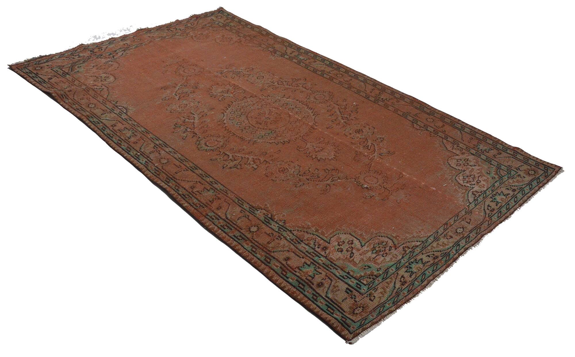 Turkish Anatolian Handmade Vintage Area Rug 283 cm x 175 cm