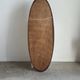 Vintage oval mirror in oak with bevelled glass H120 W43 D2