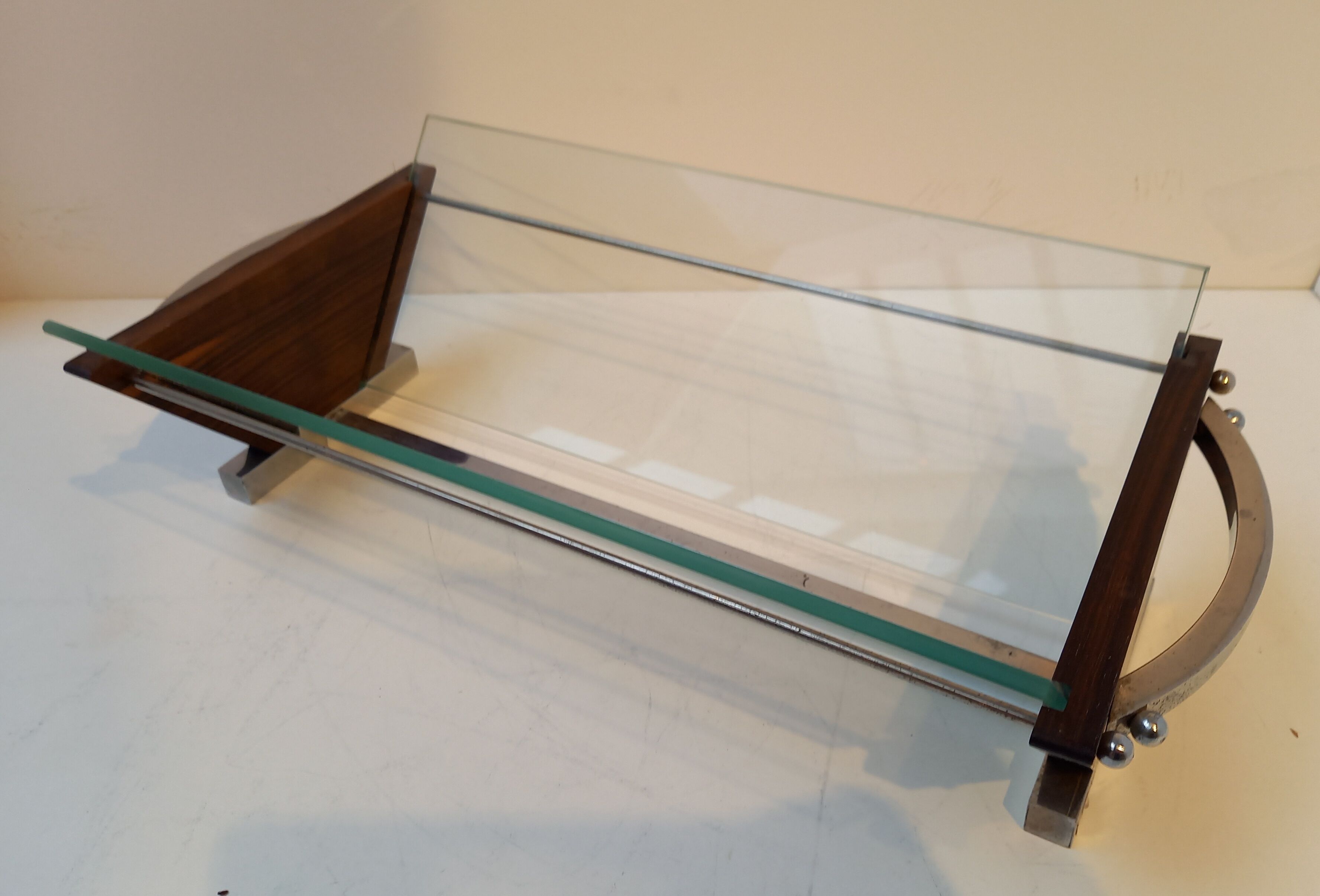 Coupe à fruits en palissandre de Macassar 1930