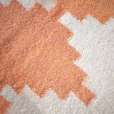 Tapis long argentin 100% pure laine abricot