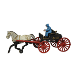 Old toy Horse-drawn carriage in cast iron polychrome iron with checker "P.D. CHIEF"