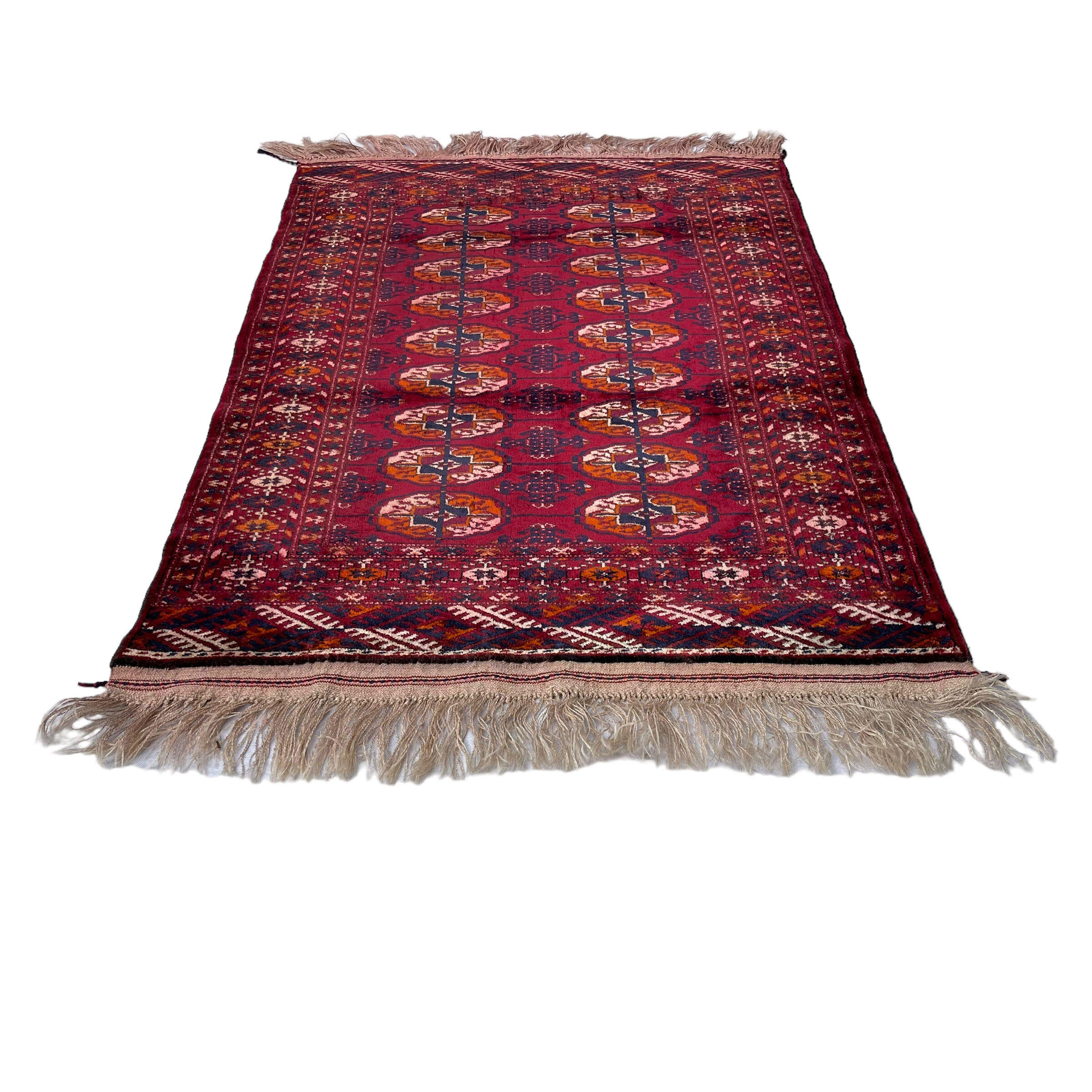 Vintage turkoman rug ,feiner handgeknüpfter orientteppich turkoman teppich, 133 x 84 cm