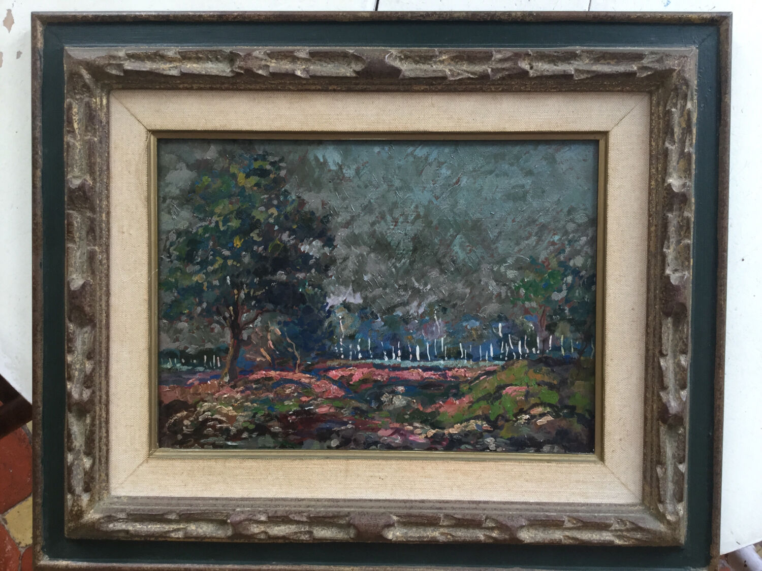Eminent dancre 1901-1977. champrosay-forest, 1938. oil on panel.