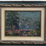 Eminent dancre 1901-1977. champrosay-forest, 1938. oil on panel.