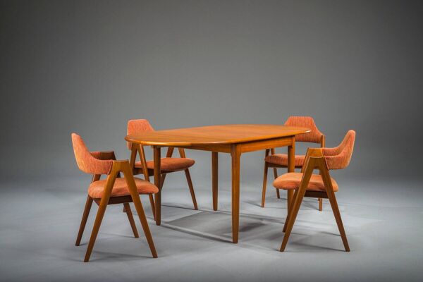 Table pliante danoise en teck moderne du milieu du siècle, années 1960