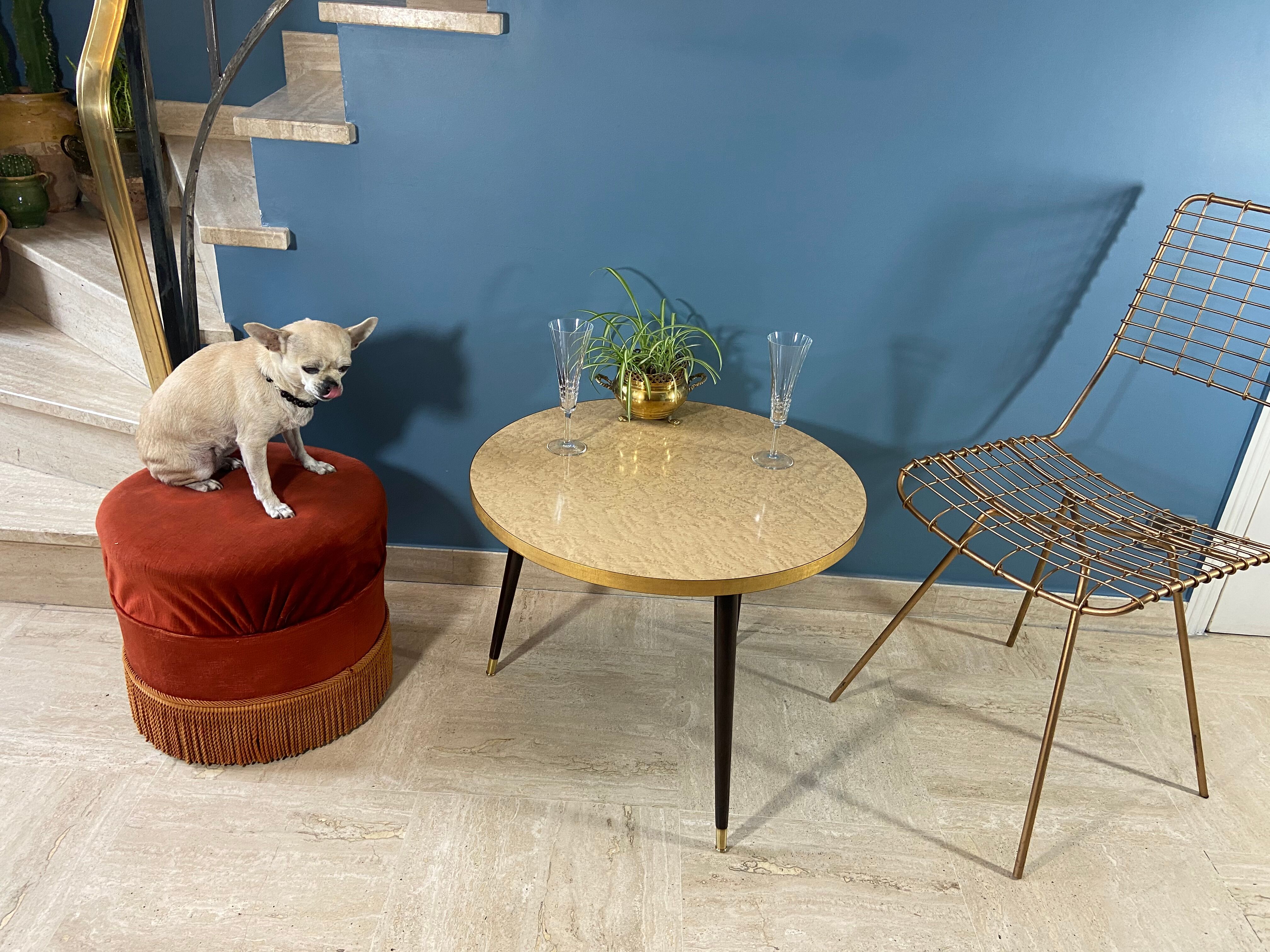 Vintage tripod coffee table 1950