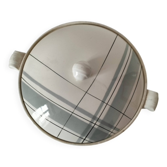 Salins soup tureen model Montréal graphic decor 60s