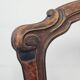Set of 6 antique dining chairs in solid walnut, cane seats, 19th century.