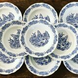 Set of 9 soup plates
