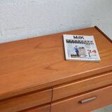 Teak sideboard/commode with 6 drawers